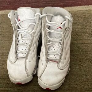 Air Jordan White and Red Sneakers